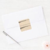 180 Kapitaal, loonwerkers, producten 1850-1900 Vierkante Sticker (Envelop)