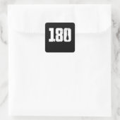 180 kunstkleppen, Retro Dartist Dart Throwing Vierkante Sticker (Tas)