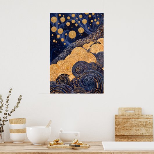 1810 Cosmic Surrealist Dreamscape Poster (Keuken)