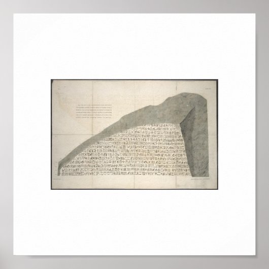 1810 Rosetta Stone Heiroglyphs Afbeelding Poster (Voorkant)