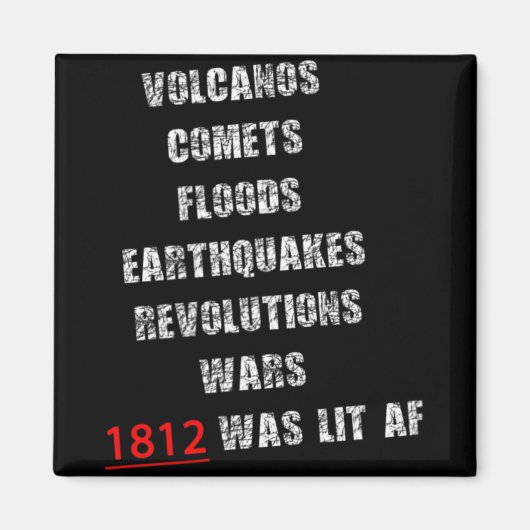 1812 America War New Madrid Earthquake Comet Mud F Magneet (Voorkant)