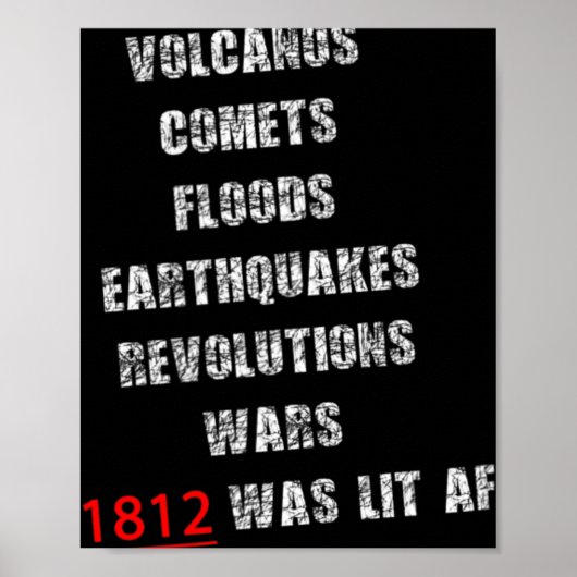 1812 America War New Madrid Earthquake Comet Mud F Poster (Voorkant)
