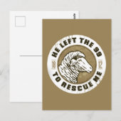 1812 Sheep Hij verliet de schapen om me te redden Briefkaart (Voorkant / Achterkant)