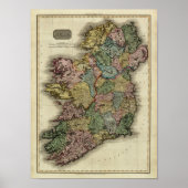 1813 Ireland Map van John Pinkerton Poster (Voorkant)