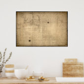 1813 Map of Nantucket Shoals & George's Bank, MA Poster (Keuken)