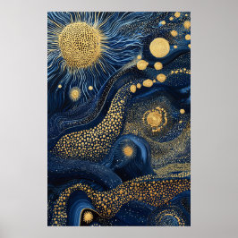 1814 Cosmic Surrealist Dreamscape Poster