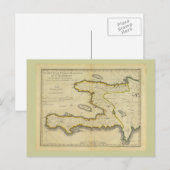 1814 Haïti-kaart van Mathew Carey Briefkaart (Voorkant / Achterkant)