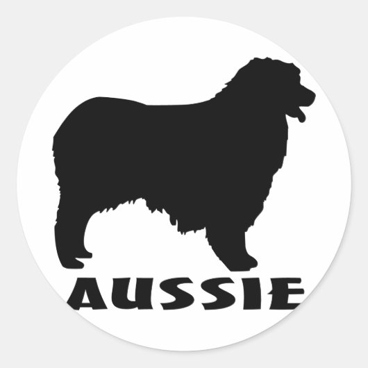1815042007 Aussie (Animales) Ronde Sticker (Voorkant)