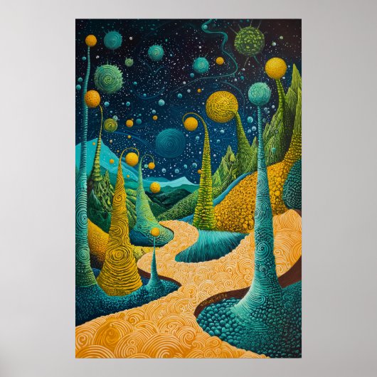 1815 Cosmic Surrealist Dreamscape Poster (Voorkant)