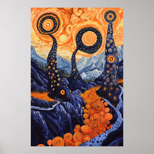 1816 Cosmic Surrealist Dreamscape Poster (Voorkant)