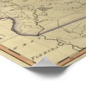 1817 De staat Georgië van Samuel Lewis Atlas Poster (Hoek)