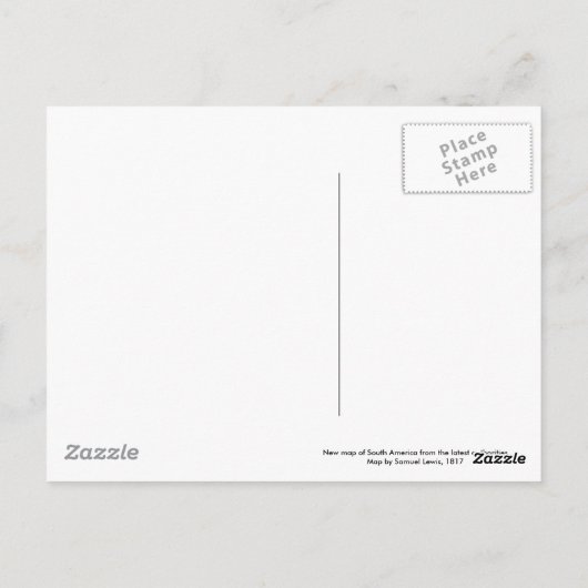 1817 Kaart van Zuid-Amerika (Achterkant)