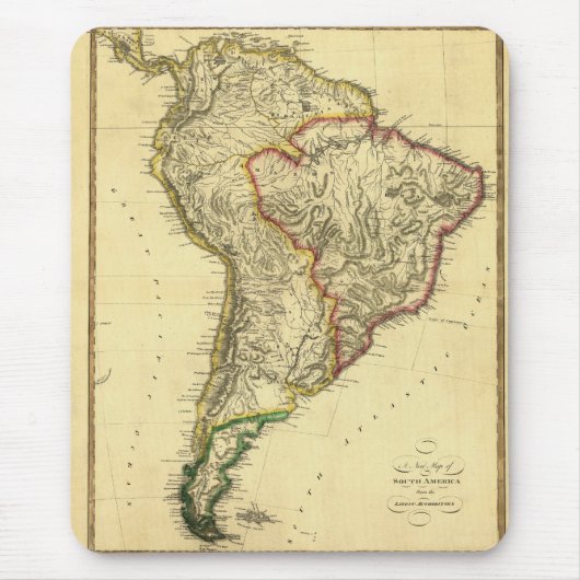 1817 Kaart van Zuid-Amerika Muismat (Voorkant)