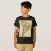 1817 Kaart van Zuid-Amerika T-shirt (Voorkant volledig)