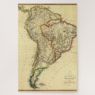 1817 Oude kaart van Zuid-Amerika Legpuzzel
