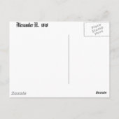 1818 Alexander Briefkaart (Achterkant)