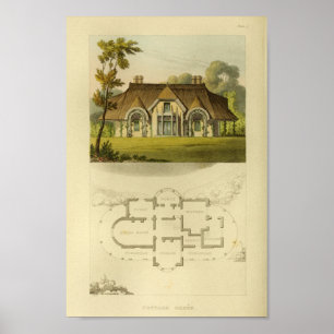1818-huisontwerp — Afdruk van laag ontwerp Poster
