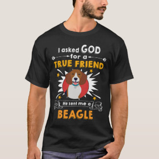 181 - Vraag aan God een echte vriend, een Beagle T-shirt