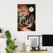 1820 Cosmic Surrealist Dreamscape Poster (Thuiskantoor)