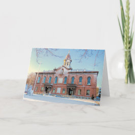 1820 Courthouse and Town Hall Plymouth MA Feestdagen Kaart