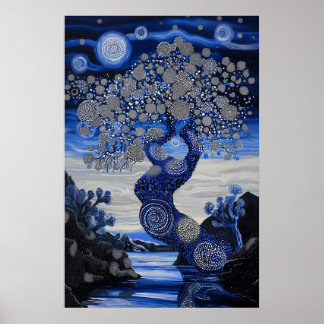 1821 Cosmic Surrealist Dreamscape Poster