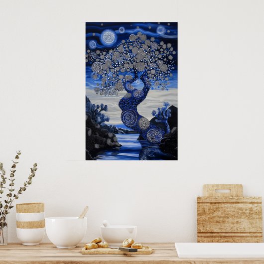 1821 Cosmic Surrealist Dreamscape Poster (Keuken)