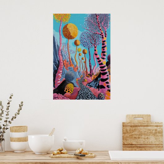 1822 Cosmic Surrealist Dreamscape Poster (Keuken)