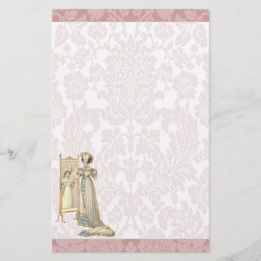 1822 Regency Era Court Dress Briefpapier (Voorkant)