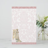 1822 Regency Era Court Dress Briefpapier (Staand voorkant)