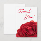 1822 - Rode bruiloft Roos Bedankkaart (Voorkant / Achterkant)