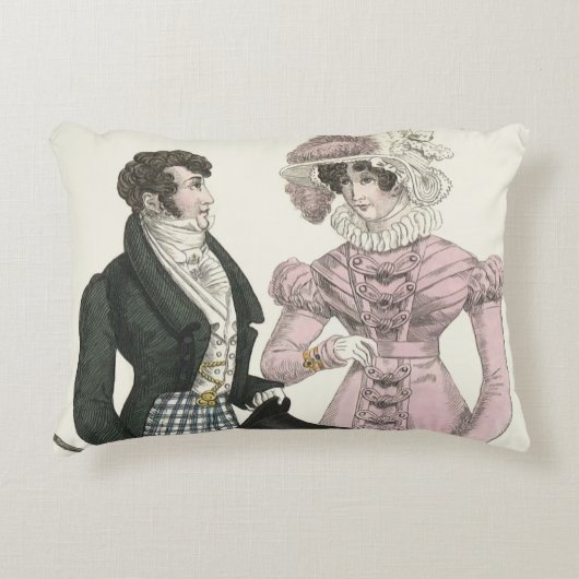 1823 Antiek bruiloft Man Vrouw Mode Accent Kussen (Voorkant)