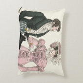 1823 Antiek bruiloft Man Vrouw Mode Accent Kussen (Achterkant (Verticaal))