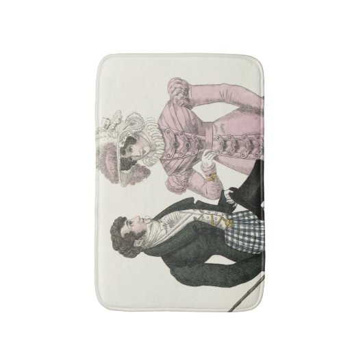 1823 Antiek bruiloft Man Vrouw Mode Badmat (Voorkant Verticaal)