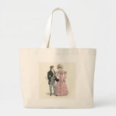 1823 Antiek bruiloft Man Vrouw Mode Grote Tote Bag (Voorkant)