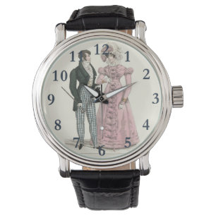1823 Antiek bruiloft Man Vrouw Mode Horloge