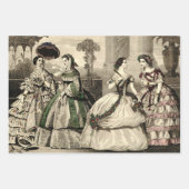 1823 Antiek bruiloft Man Vrouw Mode Inpakpapier Vel (Voorkant 3)