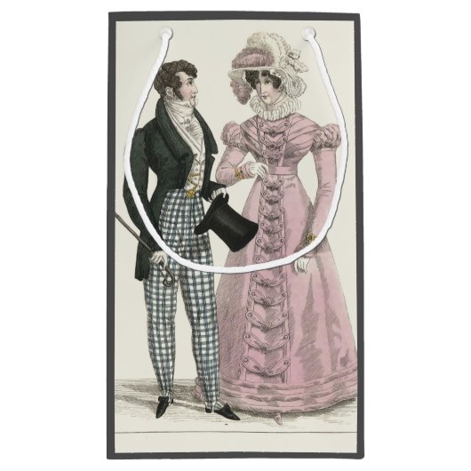 1823 Antiek bruiloft Man Vrouw Mode Klein Cadeauzakje (Achterkant)