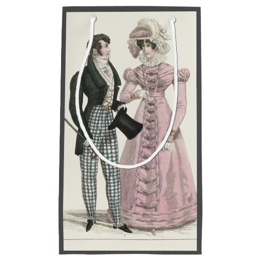 1823 Antiek bruiloft Man Vrouw Mode Klein Cadeauzakje (Voorkant)
