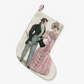 1823 Antiek bruiloft Man Vrouw Mode Kleine Kerstsok (Voorkant (Hangend))