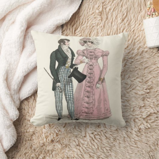 1823 Antiek bruiloft Man Vrouw Mode Kussen (Deken)