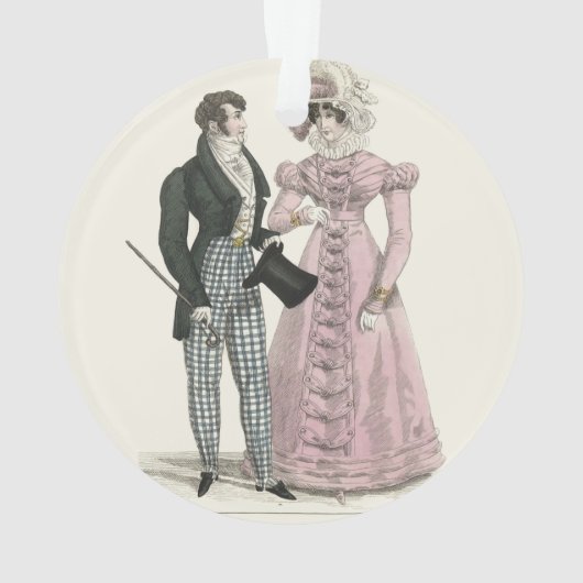 1823 Antiek bruiloft Man Vrouw Mode Ornament (achterkant)