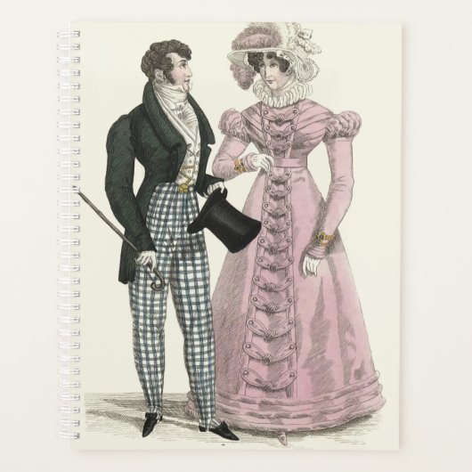 1823 Antiek bruiloft Man Vrouw Mode Planner (Voorkant)
