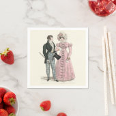 1823 Antiek bruiloft Man Vrouw Mode Servet (Insitu)