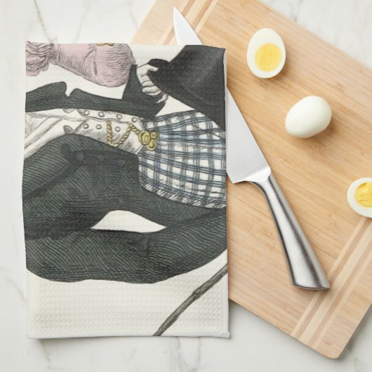 1823 Antiek bruiloft Man Vrouw Mode Theedoek (Quarter Fold)