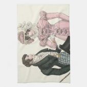 1823 Antiek bruiloft Man Vrouw Mode Theedoek (Verticaal)