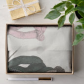 1823 Antiek bruiloft Man Vrouw Mode Tissuepapier (Geschenk)