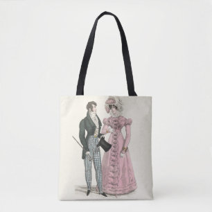 1823 Antiek bruiloft Man Vrouw Mode Tote Bag
