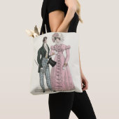 1823 Antiek bruiloft Man Vrouw Mode Tote Bag (Dichtbij)