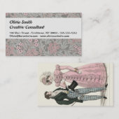 1823 Antiek bruiloft Man Vrouw Mode Visitekaartje (Voorkant / Achterkant)