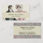 1823 Antiek bruiloft Man Vrouw Mode Visitekaartje (Voorkant / Achterkant)